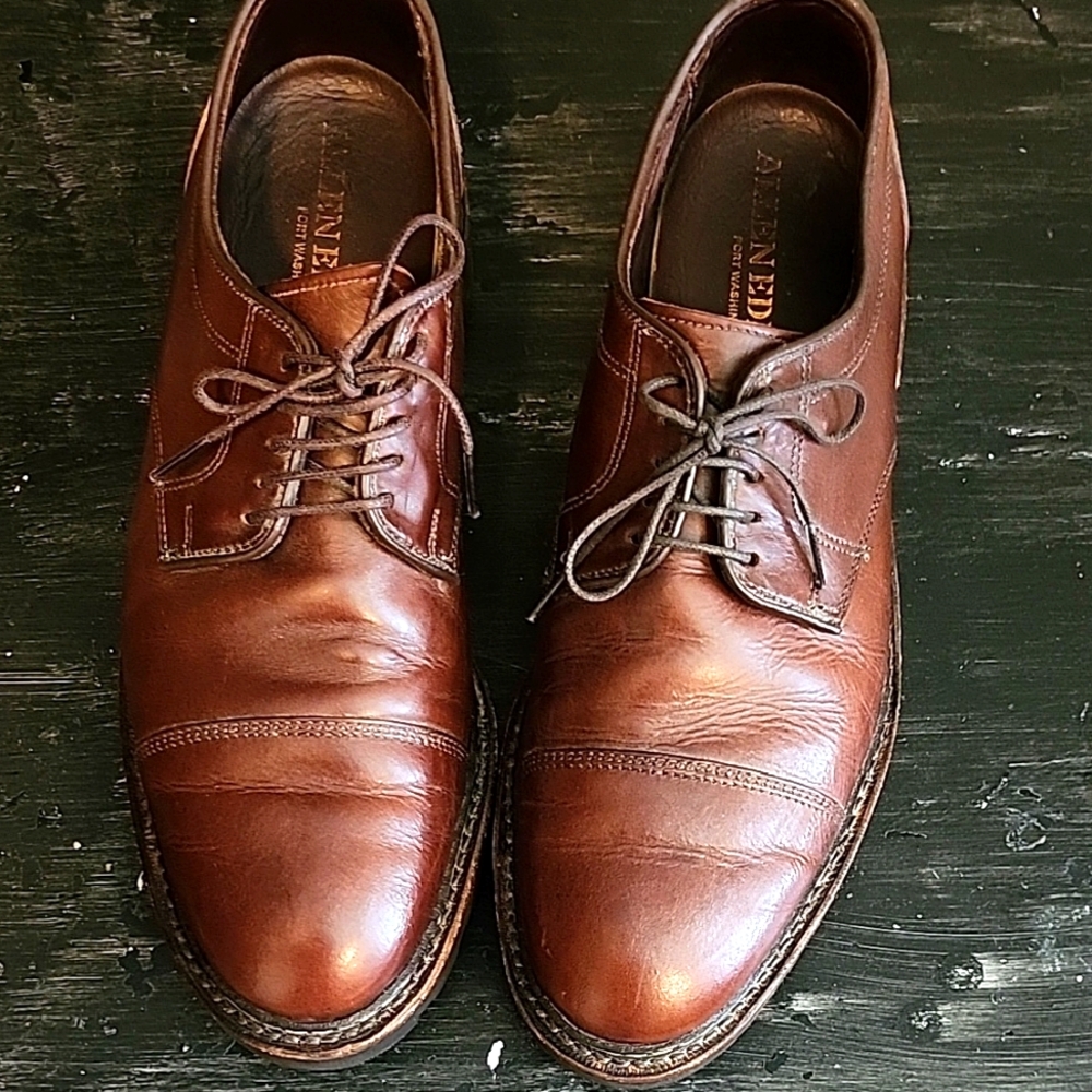 Allen Edmonds Men's Brown Leather Oxford Shoes